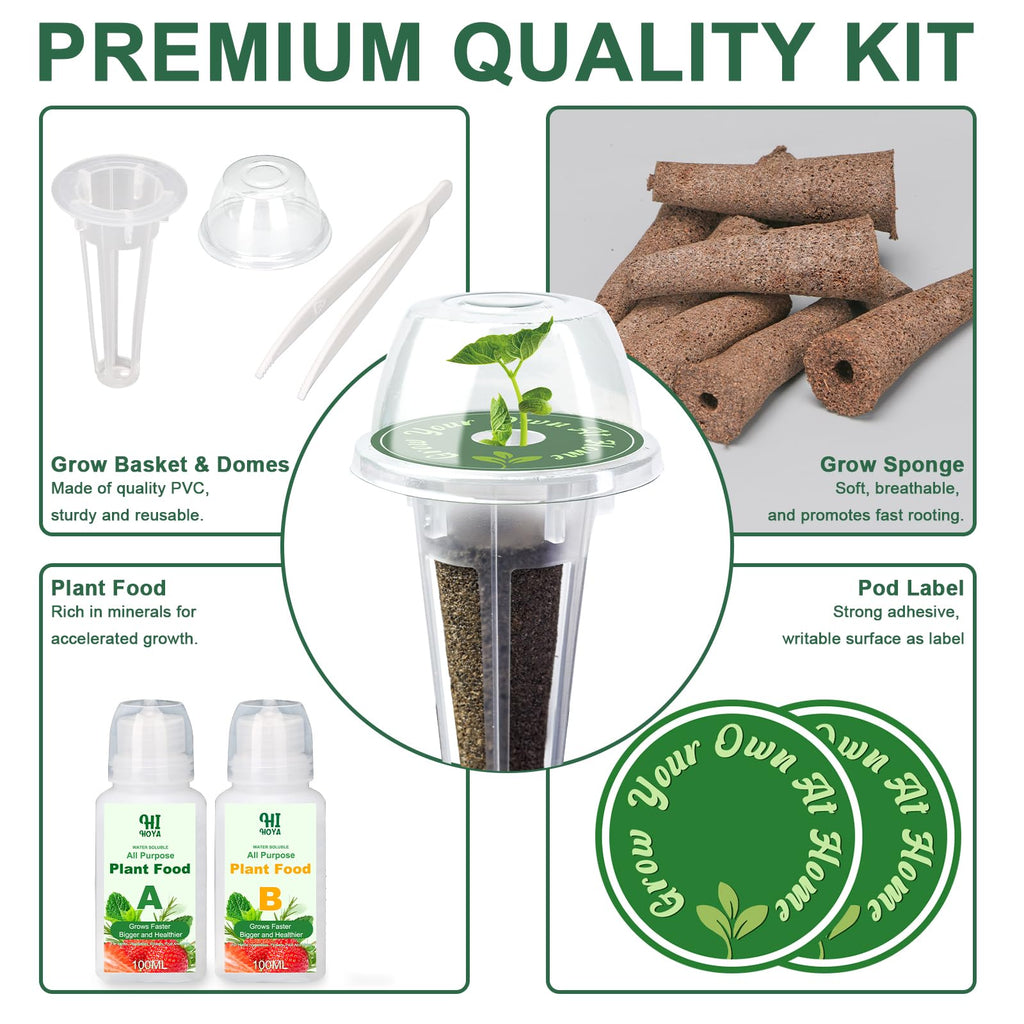 Lavender Seed Pod Kit, 8 Pod Kit (Include Seed Lavender/Chamomile/Holy Basil/Borage/Calendula/Mint) Fresh Tea Seed Pod Kit Compatible with Hydroponics