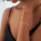 Turandoss Dainty Tennis Bangle Bracelets for Women
