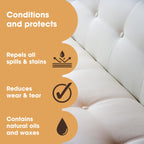 Furniture Clinic Leather Protection Cream | 2-in-1 Leather Conditioner & Waterproofing Protector for Furniture, Shoes, Car Seats & More | Prevent Stains while Nourishing | 17oz/ 500ml