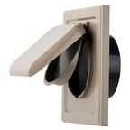 NO-PEST VENT, Exclusive Dual Door Dryer Vent Cover Outdoor 4 inch with Collar, Made in USA w Highest UV Resistant Plastic in any Outdoor Vent Cover (Wood Stock Brown, 4" Plastic WIth Collar)