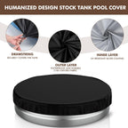 Mindsoft 9 ft Round Stock Tank Pool Cover 210d Oxford Cloth Protector for Above Ground Pools, Summer Pool Hot Tub Cover Heavy Duty Waterproof Dustproof Windproof with Accessories