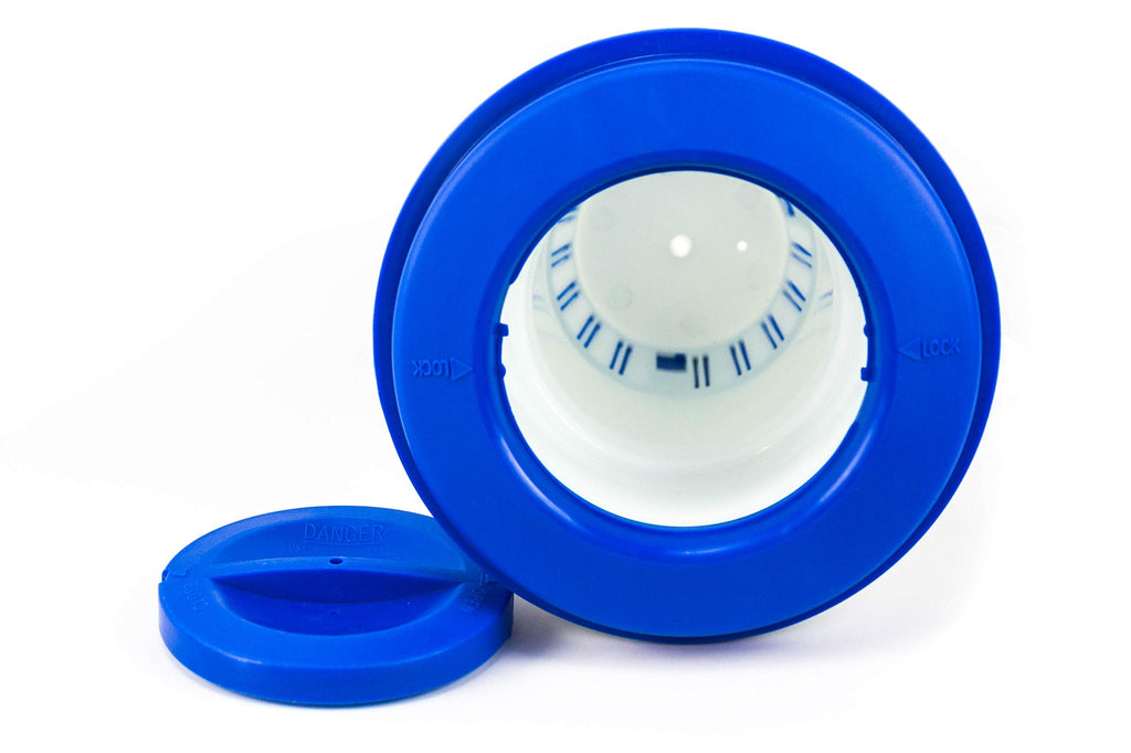 FibroPool Supersize Floating Pool Chlorine Dispenser - Extra Large 12" Design Holds Up to 3 lbs of Tablets - 12 Inches Long - Adjustable Release