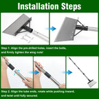 Nisuez Garden Cleaning Shovel, 64" Long Handle Heavy Duty Multifunctional Flat Shovel, Metal Floor Scraper Tool for Weeding, Scraping Moss, Ice & Snow Removal,Edger for Sidewalk, Driveway & Garden