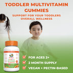 MaryRuth Organics Sugar Free Vitamin Gummies for Kids Age 2 | 2 Month Supply Multivitamin with Vitamin C, D3, Zinc | 1 Gummy Per Day | Toddler Vitamins | Sugar Free | Vegan | Non GMO | 60 Count