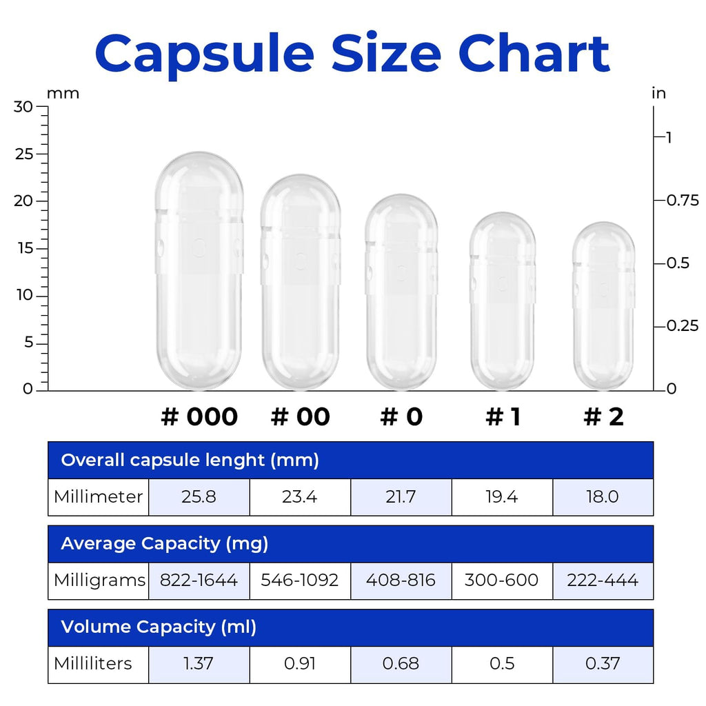 ATLEMISME Empty Vegan Capsules Size 2, 1000-Count DIY Vegetable Capsules for Filling | Includes 2 Micro Lab Spoons