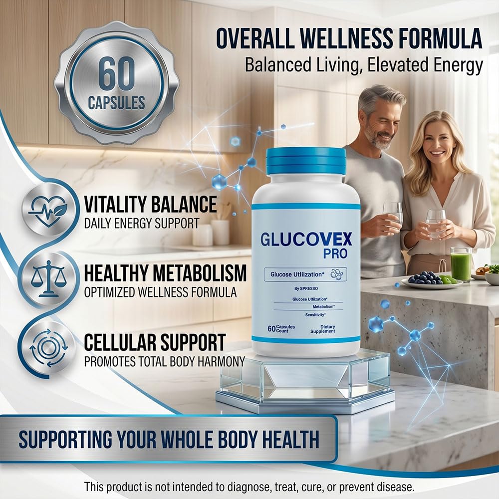 (1 Pack) Glucovex Capsules - Official Glucovex Supplement Pills with Premium Ingredients, Advanced Formula Support for Overall Health & Wellness Reviews (60 Capsules)