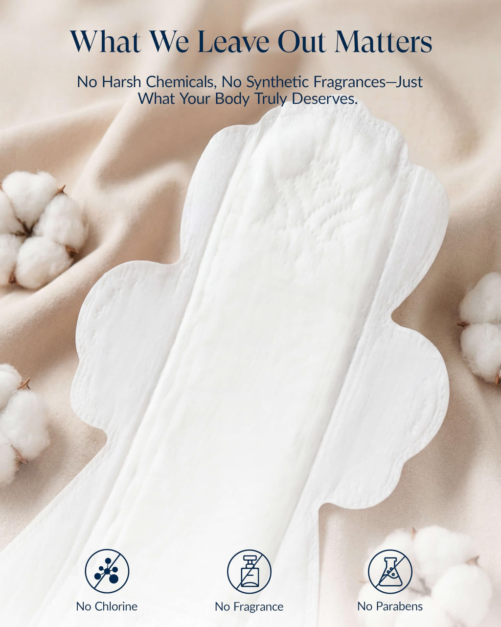 RPE Life 100% GOTS Organic Cotton Overnight Pads, Size 5, 72 Count
