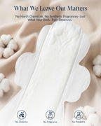 RPE Life 100% GOTS Organic Cotton Overnight Pads, Size 5, 72 Count