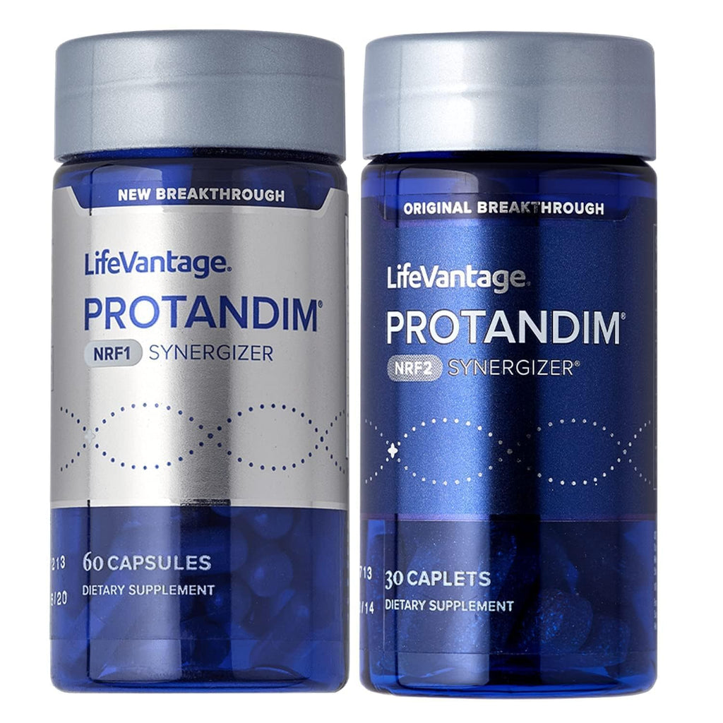 LifeVantage Protandim Dual Synergizer, NRF1 (60 Caps) + Nrf2 (30 Caps) Activators, Healthy Aging, Antioxidant, Cellular Energy Boost, Heart Health, Ashwagandha, Turmeric, CoQ10