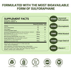Broccoli Sprout Liposomal Sulforaphane Gummies – Sulforaphane Supplement 300mg with Glucoraphanin, White Mustard & Vitamin C for Antioxidant & Detox Support – Sugar-Free, Lemon Flavor, 60 Count