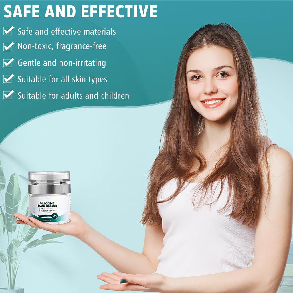 Pumkot Advanced Scar Cream, Silicone Gel for Scars, Professional Scar Removal Cream for Surgical Scars, Stretch Marks, Old and New Scars 1.7 oz(50ml)