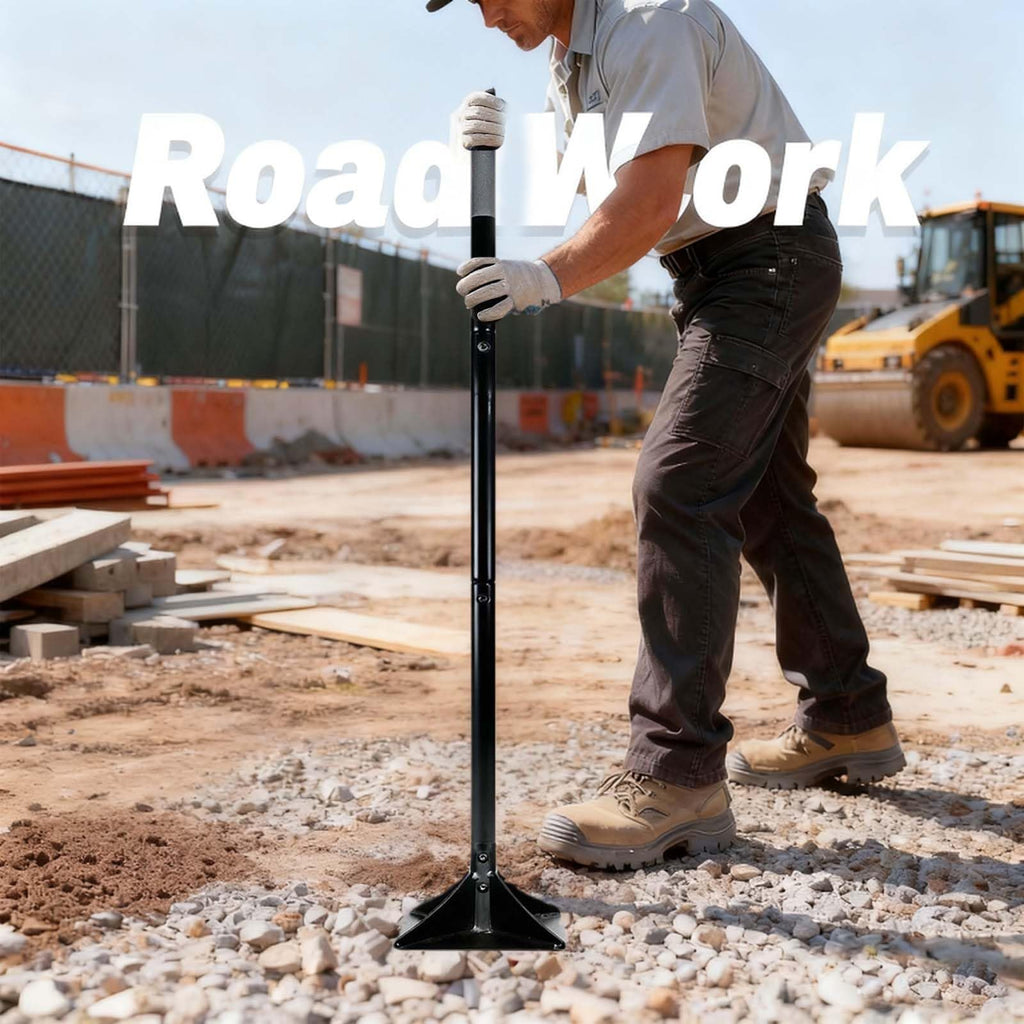 Steel Tamper Tool with 48 inch Handle，10''x10'' Hand Tamper