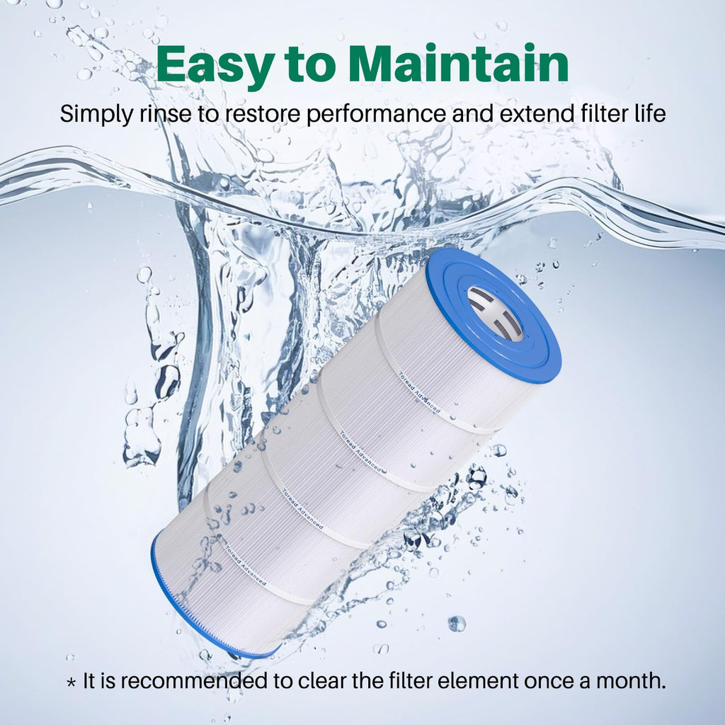 TOREAD PA120 Pool Filter Replacement for Ultra-B2, CX1200RE, C1200, Unicel C-8412, Filbur FC-1293, Waterway Clearwater II, Pro Clean 125, 817-0125N, Aladdin 22002, L x OD:23 1/4"x 8 15/16"