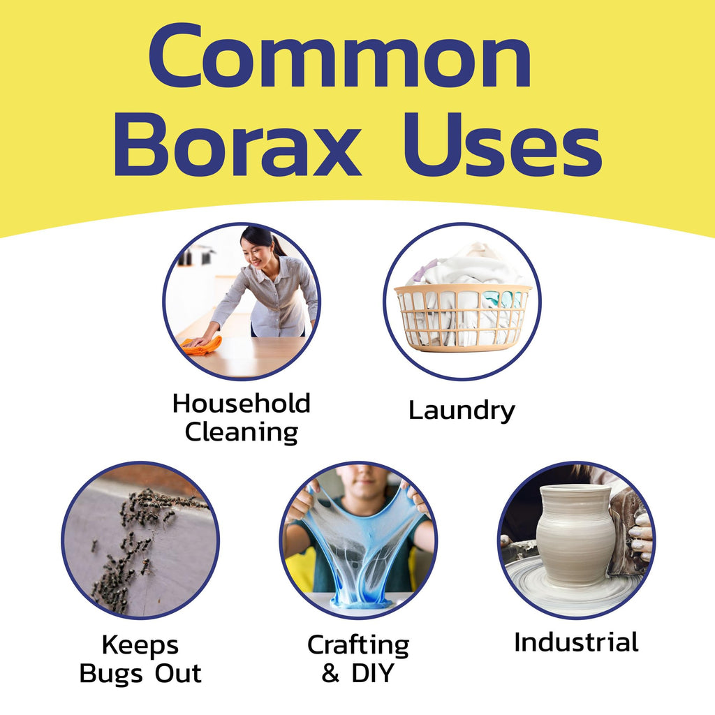 Banner Chemical Raw Borax (10 lbs) - 100% Pure, Unscented, Multi-Purpose Cleaner & Detergent Booster - Natural Household Cleaner and Stain Remover - Made in the USA