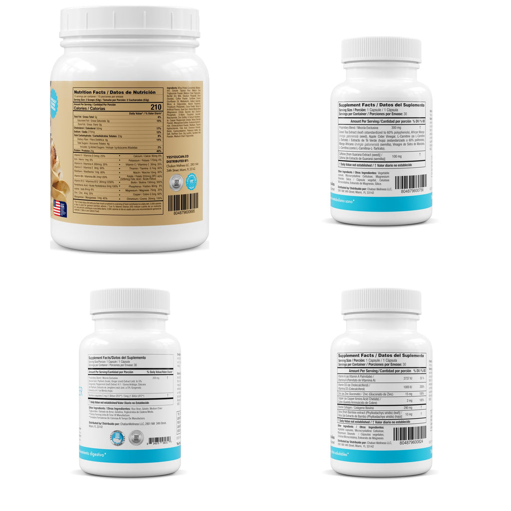 Yes You Can! Transformation Kit, Complete Meal Replacement and Supplement Kit, Meal Replacement with Protein, Vitamins and Minerals, Wellness Kit with Shaker and Nutrition Guide - (Coffee)
