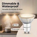 LPSAFP LED GU10 Range Hood Light Bulbs, LED Stove Appliance Light Bulb, Kitchen Light Replacement Halogen Light Bulb, 50W Equivalent, Warm White 120V/AC, 6W 550 Lm, Dimmable,Waterproof IP65 Pack of 2