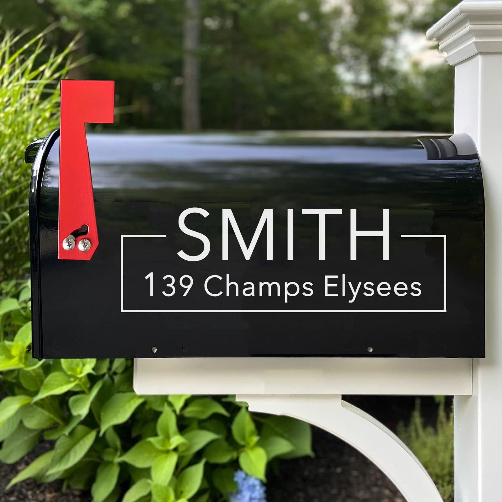 LESOON Mailbox Numbers Street Address Reflective Vinyl Decal, Personalized House Numbers for Mailbox, Custom Apartment Office Stickers - CMN12