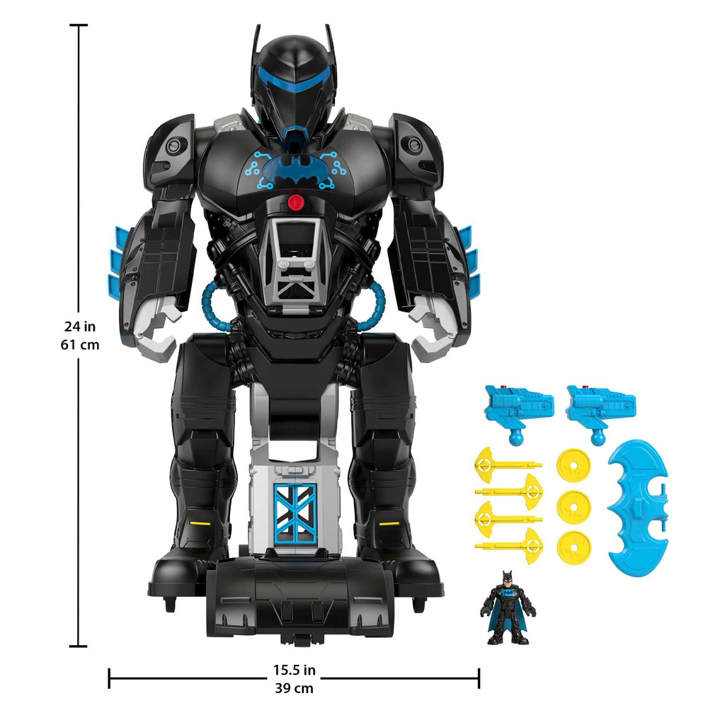 Fisher Price Imaginext DC Super Friends Batman Playset Bat-Tech Batbot 2-Ft-Tall Robot with Lights Sounds & 11 Play Pieces for Ages 3+ Years, GWT23