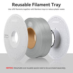 COMTREE Bamboo PLA Basic Refill Filament 1.75mm 1 KG (2.2lbs) with RFID for Bambu Lab A1/X1/P1 Series 3D Printers,Easy to Print, 3D Printing Filament,No Spool, +/- 0.03mm (Orange 10300)