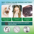 LIFVEAN Saline Contact Lens Solution Rinsing & Insertion Gentle Saline Solution for Soft & Rigid Gas Permeable Lenses Travel-Friendly 4 Fl Oz - 4 Pack