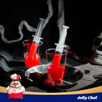 JOLLY CHEF 50 Pack Jelly Shot Syringes with Lid 1.5 oz Medium Containers