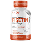 Nutri Fisetin 500mg 32 Count - Clinical Dosage - Fisetin Supplements - Powerful Senolytic Activator, Antioxidant, Heart Support - Natural Polyphenols - Capsules - 3rd Party Tested - GMP Certified