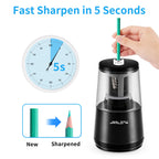 JARLINK Electric Pencil Sharpener, Heavy Duty Helical Blade, Auto Stop