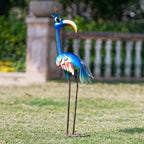 DREAMSOUL Metal Bird Garden Statues 30" Funny Patio Lawn Decor