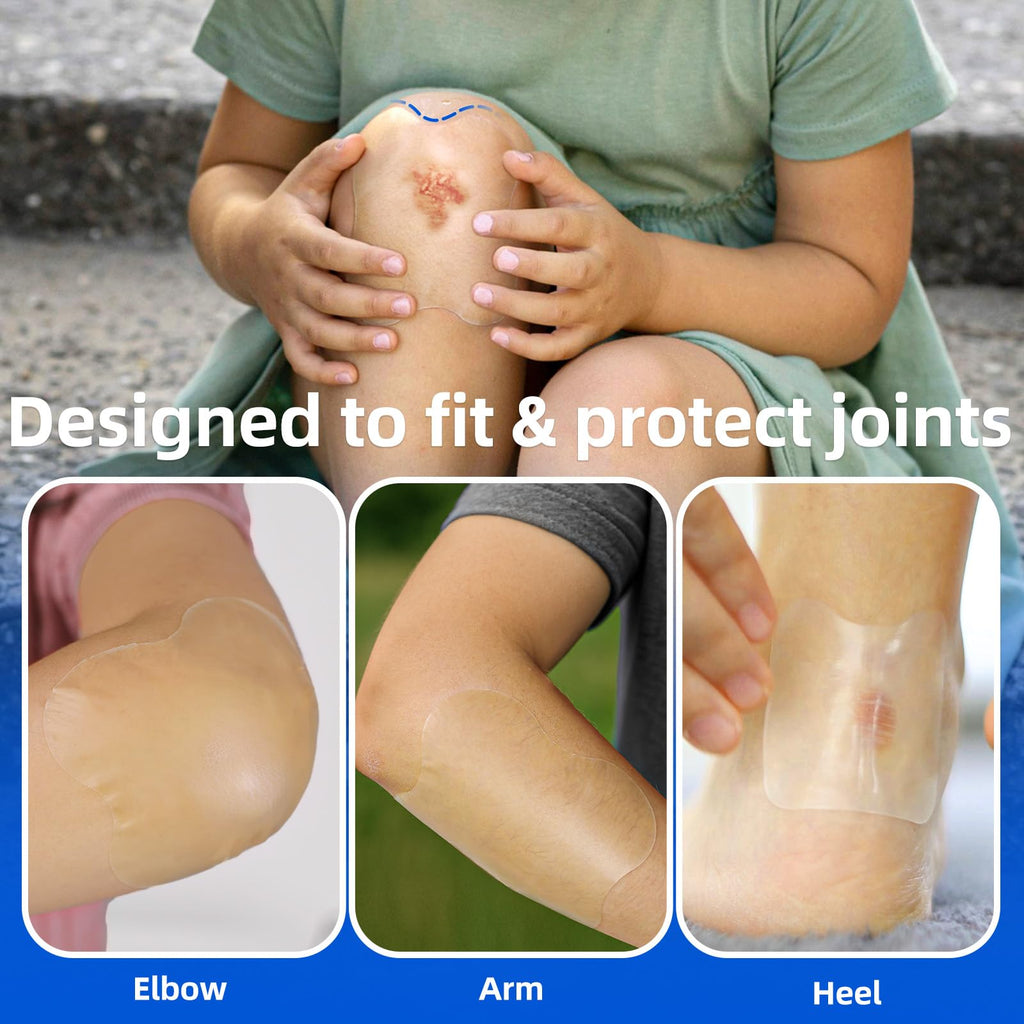 Niceful Hydrocolloid Bandages 4"x4" for Knee, Elbow, 10 Count
