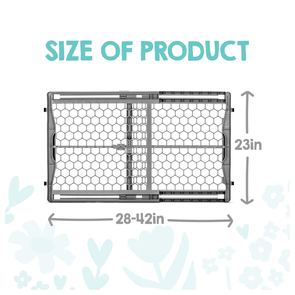 Regalo 28"-42" Expandable Plastic Baby Gate, Bottom of Stairs & Doorways