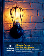 6 Pack Dusk to Dawn LED Outdoor Light Bulb B11, Edison Filament Candelabra Bulbs for Porch Lighting, 500 LM, 5W (40W Equivalent), 5000K Daylight, E12 Base, Photocell Sensor UL