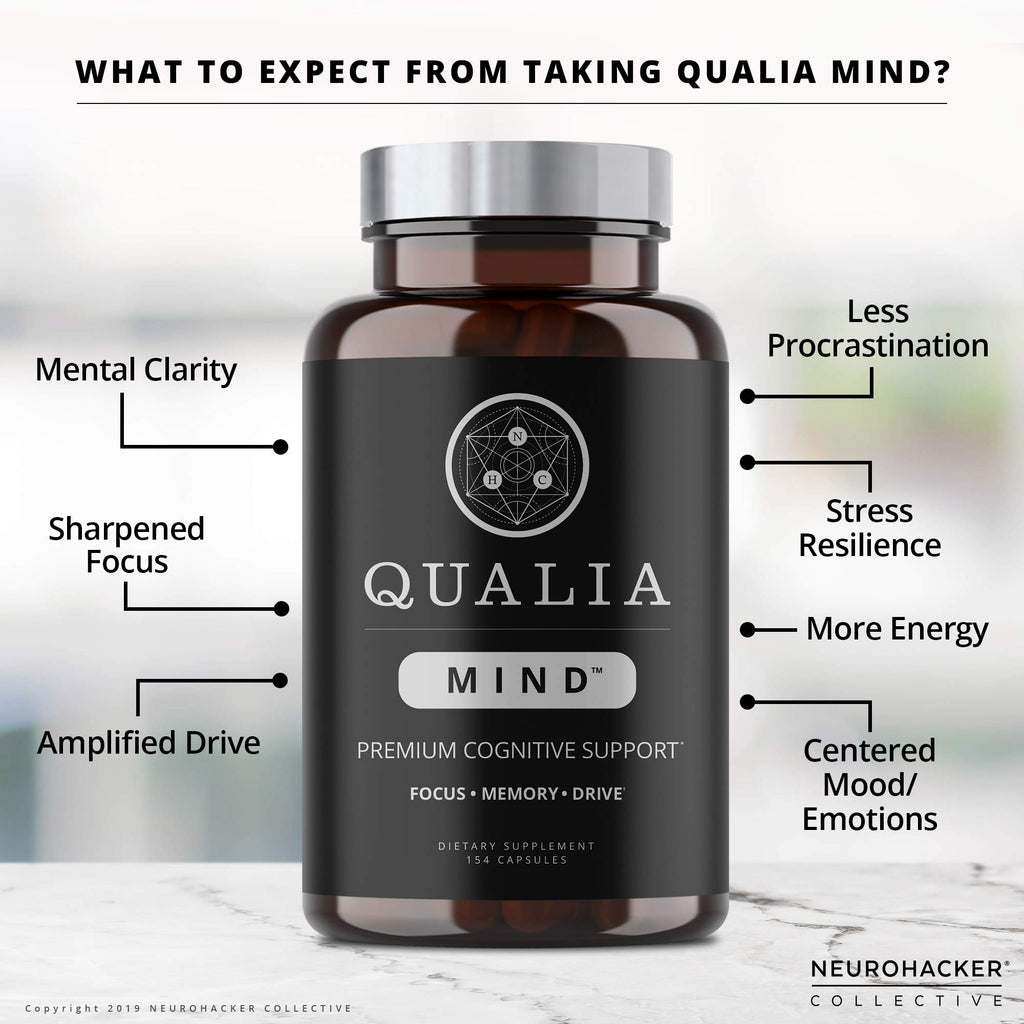 Qualia Mind — Beat Brain Fog | Doctor-Formulated Premium Brain Nourishment | Fuel Focus, Drive & Energy | 32 Ingredients Including Lion’s Mane, Smartseed™️, Cognizin™️, Ginkgo & More| 2 Week Supply*