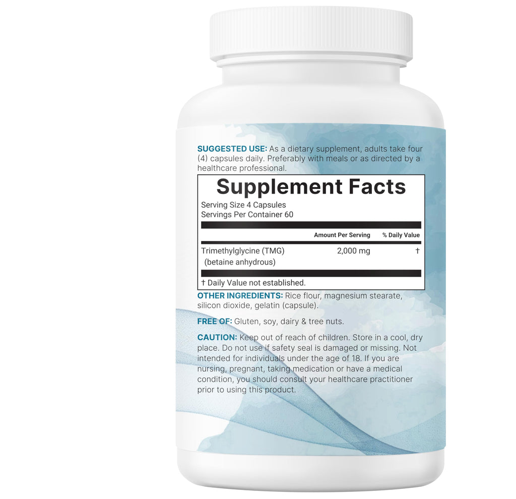 Micro Ingredients TMG 2000mg, 240 Capsules | Double Strength Betaine Anhydrous Trimethylglycine* | Non-GMO, Gluten Free