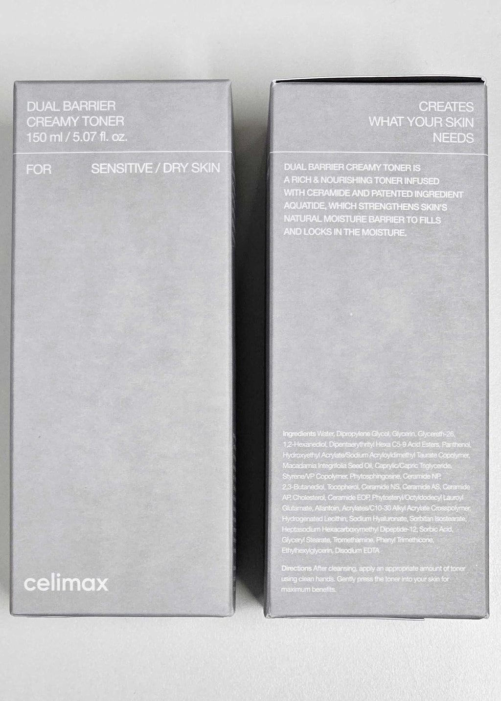 celimax Dual Barrier Creamy Toner | with Ceramides, Peptide, Oil & Alcohol Free, Facial Astringent, Long Lasting Hydration, Calming, Soothing, Non Irritating,150ml