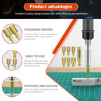 Ktehloy 513 Metric Threaded Inserts with Heat Set Insert Tips, M2 M2.5 M3 M4 M5 M6 Female Thread Knurled Nuts Assortment Kit, for Plastic and 3D Printing Components