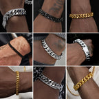 ChainsHouse Stainless Steel Cuban Link Bracelet for Men, 5mm 7.5 inch