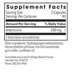 ARG Artemisinin - Delivers 200 mg Concentrated Sweet Wormwood Extract per Serving - Supports Immune and Digestive Health - Hypoallergenic & Vegetarian - 150 Servings - 300 Capsules
