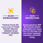 Silicone Scar Gel Scar Cream: SPF 30 Advanced Medical-Grade Formula for Surgical Scars, C-Section, Stretch Marks, Acne, Burns, Keloids, Old & New Scars – Broad Spectrum UV Protection 1.06oz (30g)