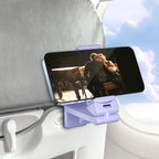 Perilogics Airplane Phone Holder Mount Universal in Flight Hands Free Viewing with Multi-Directional Dual 360 Degree Rotation (Lavender)