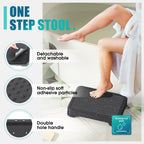 SPACELEAD Mobility Step Stool for Adults & Seniors, Indoor/Outdoor Portable Stair Assist, Anti-Slip Platform for Bathroom， Kitchen, Office, and Bedroom, 600lbs Capacity, Black Black