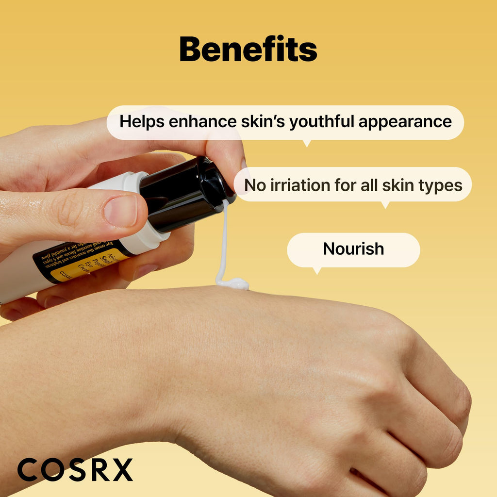 COSRX Snail Mucin Peptide Under Eye Cream, 0.84 fl oz, 73.7% Snail Mucin and Niacinamide, Eye Care, Eye Cream Anti Aging, Dark Circles, Korean Skin Care