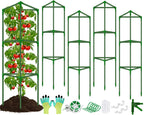 4 Pack Tomato Cages for Garden, Tomato Cage Trellis, Garden Cage Heavy Duty