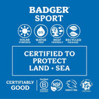Badger Reef Safe Sunscreen, Unscented SPF 40 Sport Mineral Sunscreen, 98% Organic, Water Resistant Zinc, Approved for Hawaii & Mexico Reefs, 2.9 fl oz, 3-Pack