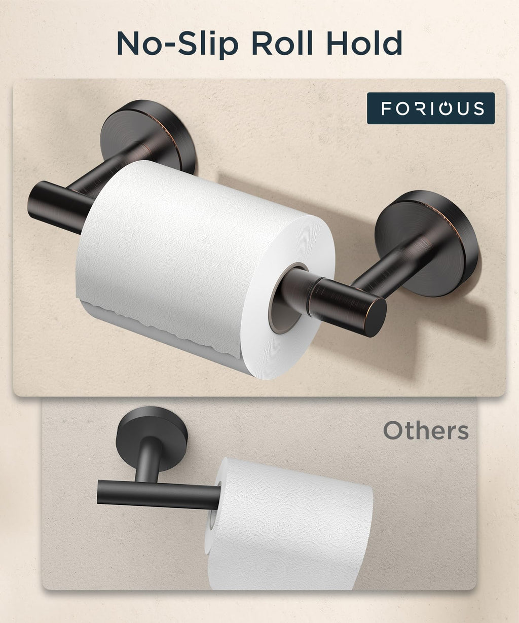 FORIOUS Commercial Toilet Paper Holder Wall Mount Bathroom Tissue Holder