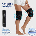 REVIX Ice Packs for Knee Relaxation, Reusable Gel Ice Wraps with Cold Compression for Meniscus Tear and ACL, Plush Cover and Long-Lasting Cold, A Set of Two, Black