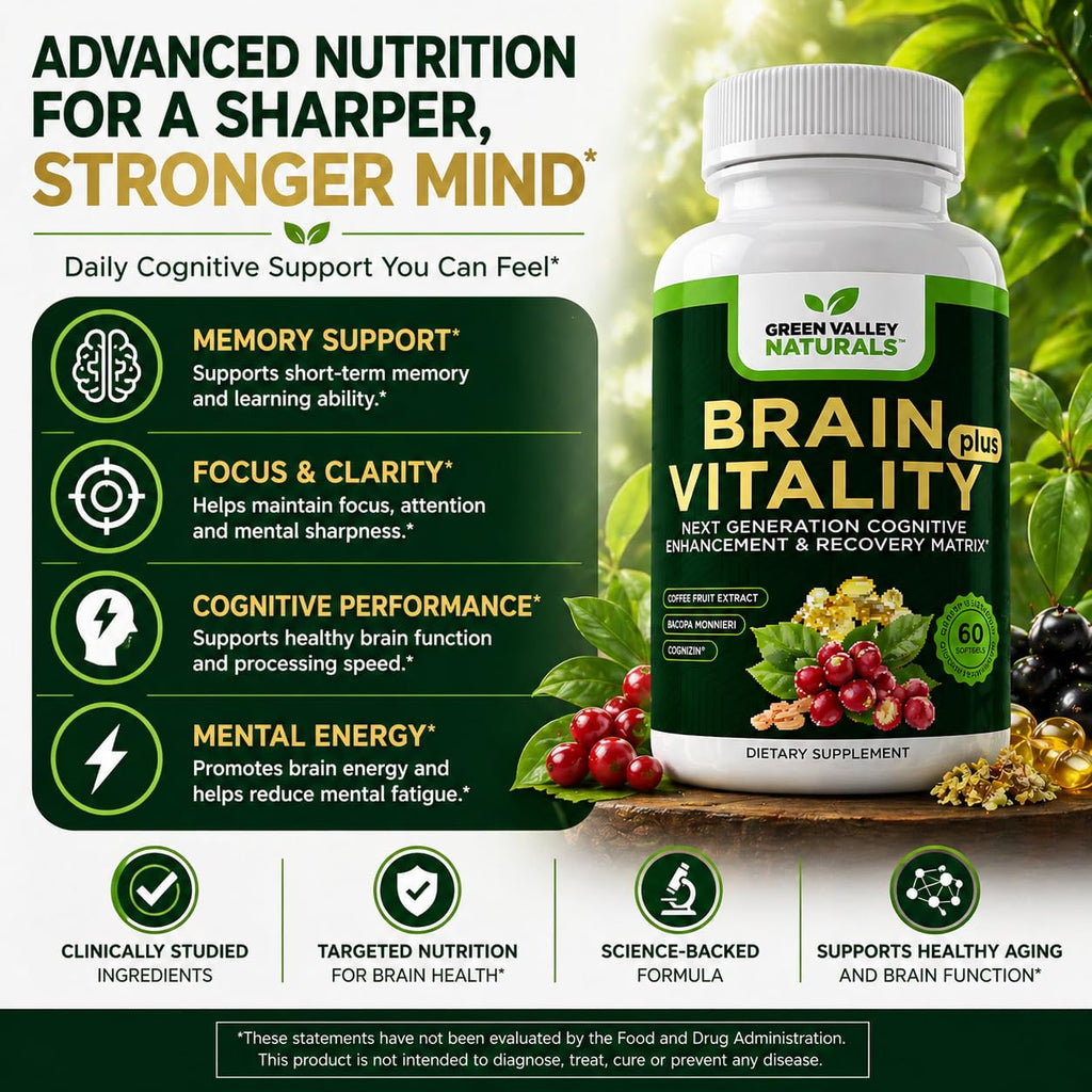Green Valley Naturals Brain Vitality Plus™ Brain Health Supplement