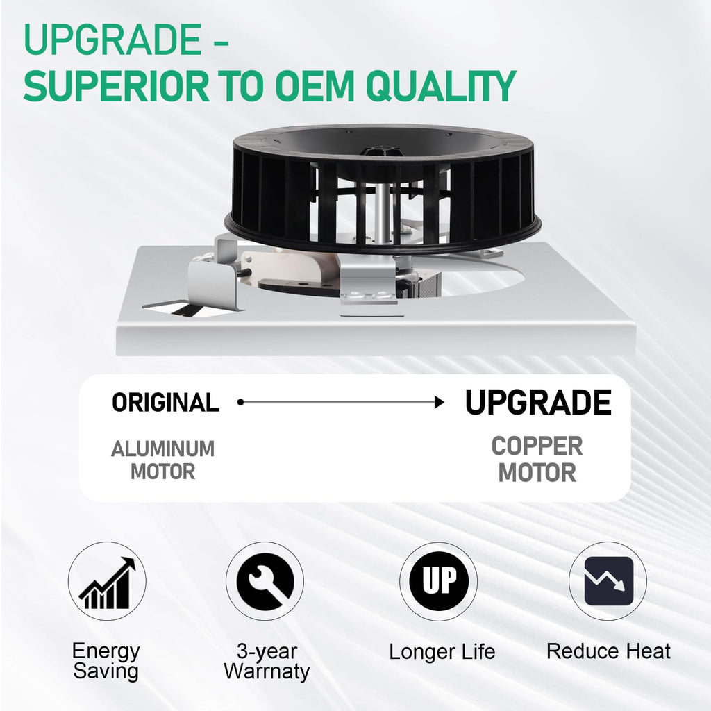 【Upgraded】 696N-R02 B Unit 70CFM Fan with Grille Compatible with Broan-Nutone 688-K 688-J 688-H 688-G 695N-R02 B, 696N-R01 B, 695N-R02 B,3.0 Sones