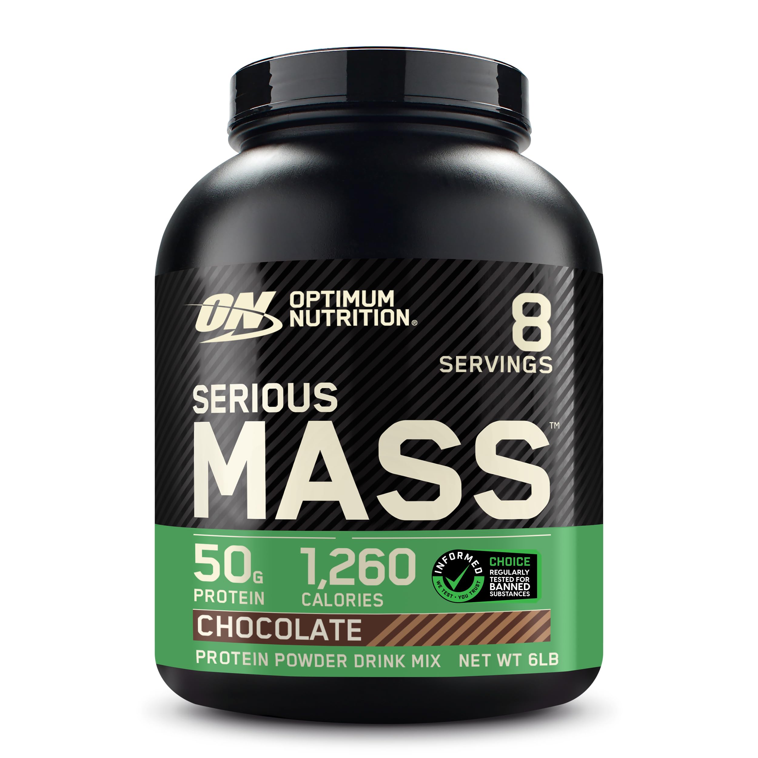 Optimum Nutrition Serious Mass, Weight Gainer Protein Powder, Mass Gainer, Vitamin C and Zinc for Immune Support, Creatine, Chocolate, 12 Pound (Packaging May Vary) (Pack of 2)