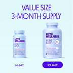 Love Wellness Bye Bye Bloat, Digestive Enzymes | Bloating Relief for Women | Help Reduce Gas Relief & Water Retention | Supports Digestive Health with Fenugreek & Dandelion | 180 Count