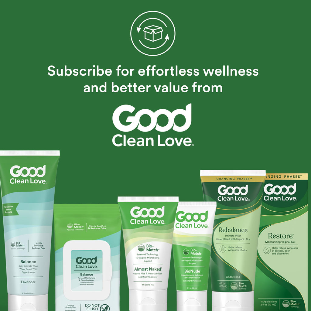 Good Clean Love Restore Moisturizing Vaginal Gel, pH-Balanced Vaginal Moisturizer, Water-Based Feminine Care with Aloe Vera & Lactic Acid, Reduces Dryness, Discomfort & Odor for Women, 2 Oz (2-Pack)